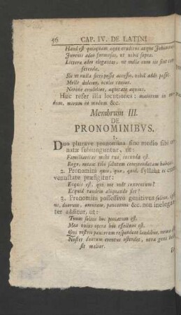 Membrum III. De Pronominibus