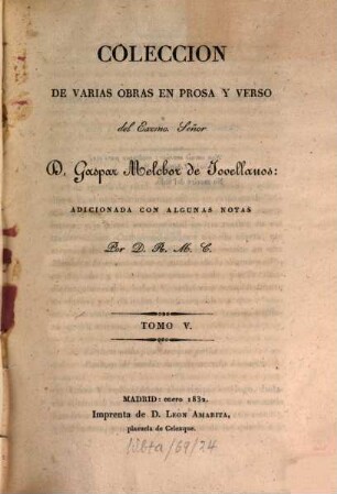 Colección de varias obras en prosa y verso, 5
