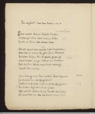Im unglücklichen tone dessen von : [SW III: H2]; [SW III, S. 49/132-133]