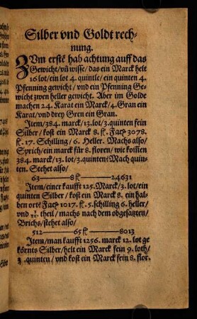 F7r-G2r, Silber und Goldt rechnung