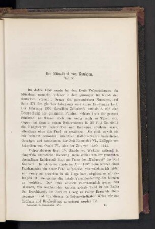 Der Münzfund von Nauborn. Taf. IX