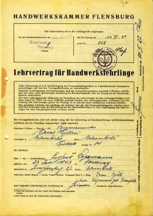 LEHRVERTRAG HILLERS - LOGEMANN
