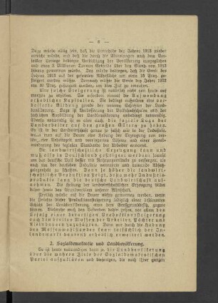 2. Sozialdemokratie und Landbevölkerung