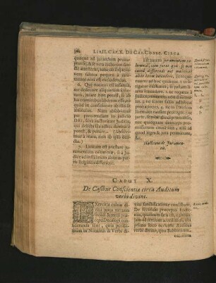 Caput X. De Casibus Conscientiae circa Auditum verbi divini.