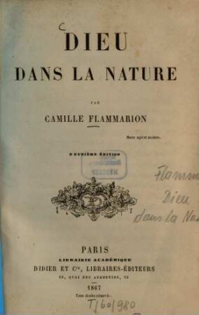 Dieu dans la nature