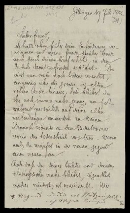 Brief von Jacob Grimm an Paul Wigand