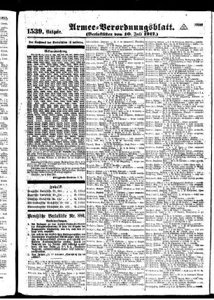 1539.Ausgabe. Dienstag, 10. Juli 1917