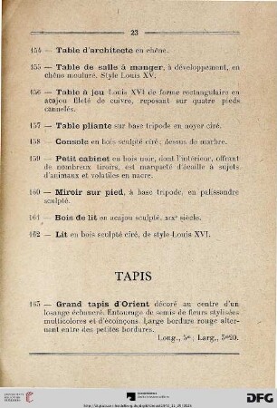 Tapis (Nr. 163-174)