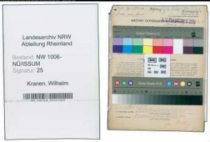 Entnazifizierung Wilhelm Kranen , geb. 06.08.1906 (Landwirt)