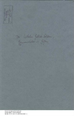 Soldan, W[ilhelm] G[ottlieb] Dr., Gymnasiallehrer in Gießen