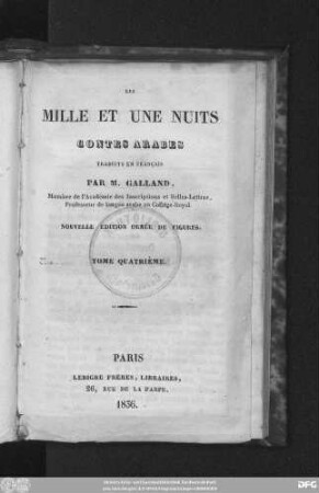T. 4: Les mille et une Nuits : Contes arabes