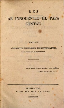 Res ab Innocentio III. Papa gestae