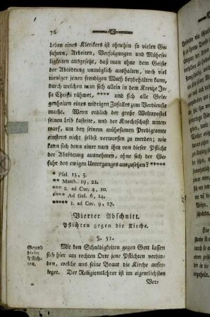 Vierter Abschnitt. Pflichten gegen die Kirche.