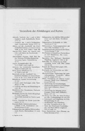Verzeichnis der Abbildungen und Karten