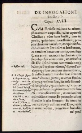 De Invocatione Sanctorum. Caput XVIII.