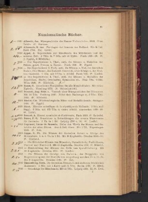 Numismatische Bücher