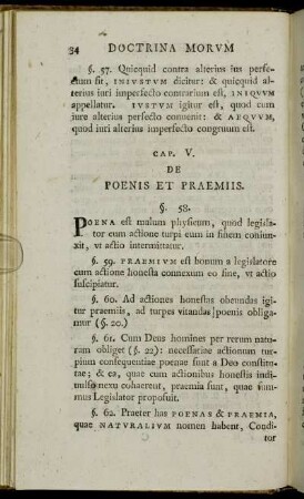 Cap. V. De Poenis Et Praemiis
