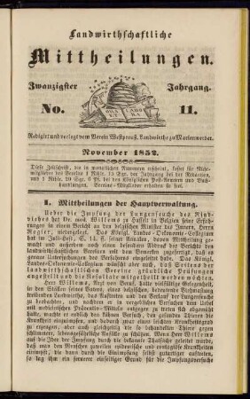 Zwanzigster Jahrgang. No. 11.