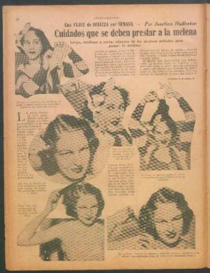 Cuidados que se deben prestar a la melena : Una clase de belleza por semana