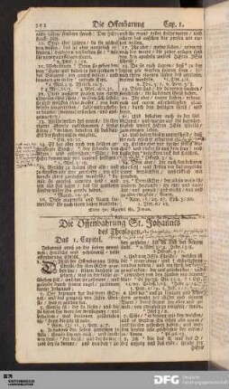 Die Offenbahrung St. Johannis des Theologen.