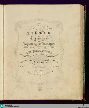 Sechs Lieder für eine Singstimme : mit Begleitung des Pianoforte; op. 112