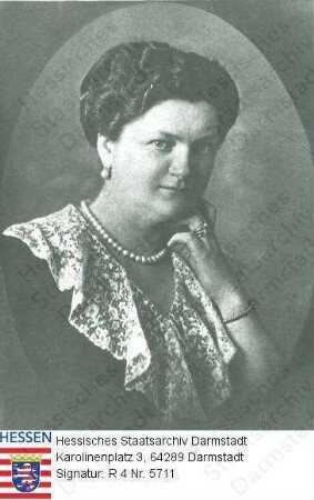 Eleonore Großherzogin v. Hessen und bei Rhein geb. Prinzessin zu Solms-Hohensolms-Lich (1871-1937) / Porträt in Oval, Brustbild