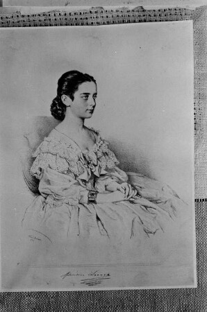 Lithographie der österreichischen Opernsängerin Pauline Lucca
