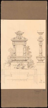 Grabdenkmal Luise Klett geb. Moehrlin: 2 Ansichten