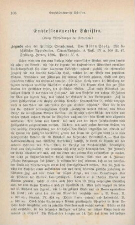 106-110 Empfehlenswerthe Schriften