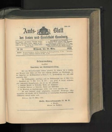 No. 73, 29. März 1916