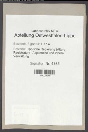 Ablehnung einer Tischlerzunft zu Alverdissen (auch im Amt Sternberg)