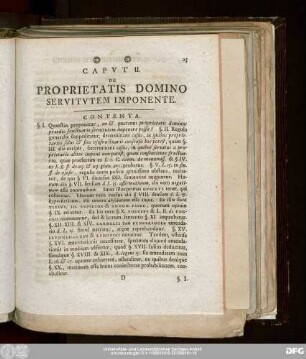 Caput II. De Proprietatis Domino Servitutem Imponente.