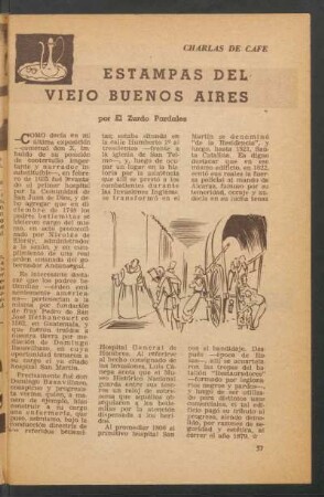 Estampas del viejo Buenos Aires : Charlas de café