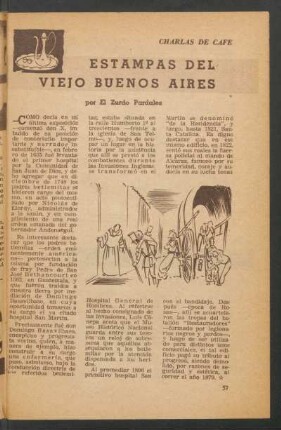 Estampas del viejo Buenos Aires : Charlas de café