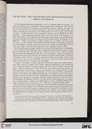Die Urausgabe der niederländischen Biblia Pauperum