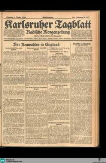 Karlsruher Tagblatt, Abendausgabe