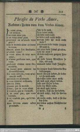 Redens-Arten von dem Verbo Aimer