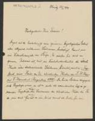Brief von Albert Latzel an Unbekannt