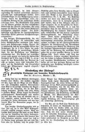 Strafvollzug oder Fürsorge? : Grundsätzliche Erwägungen zum kommenden Reichsstrafvollzugsgesetz