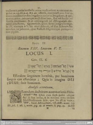 Sect. IV. Examen XXV. Locorum V. T.