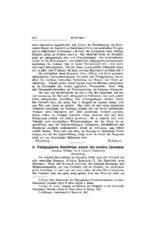 Pädagogische Streifzüge duch die schöne Literatur : (Fortsetzung)