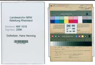Entnazifizierung Hans Henning Gollwitzer , geb. 01.05.1909 (Techniker)