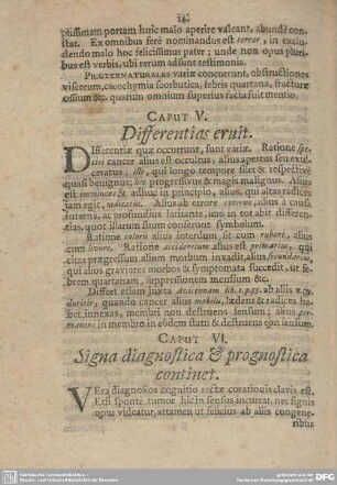 Caput VI. Signa diagnostica et prognostica continet.