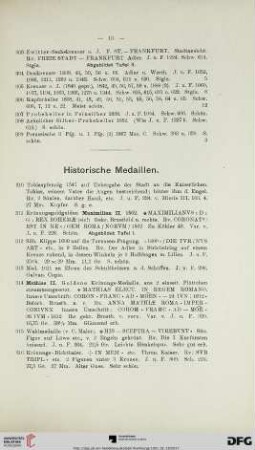 Historische Medaillen (Nr. 310-723)