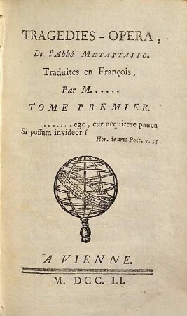 Tragédies-opera de l'abbe Metastasio, 1