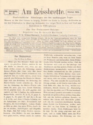 Nr. 10. Oktober 1905.