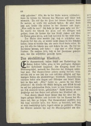 Das vierblättrige Kleeblatt.