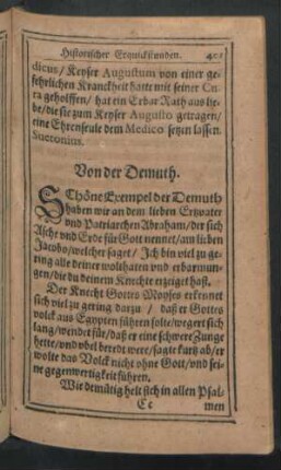 Von der Demuth.