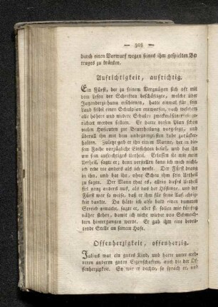 Aufrichtigkeit, aufrichtig.