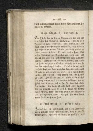 Aufrichtigkeit, aufrichtig.